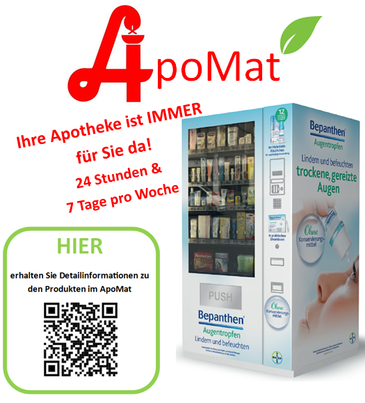 ApoMat der Apotheke im Hatlerdorf mit ausgewählten Apothekenprodukten
